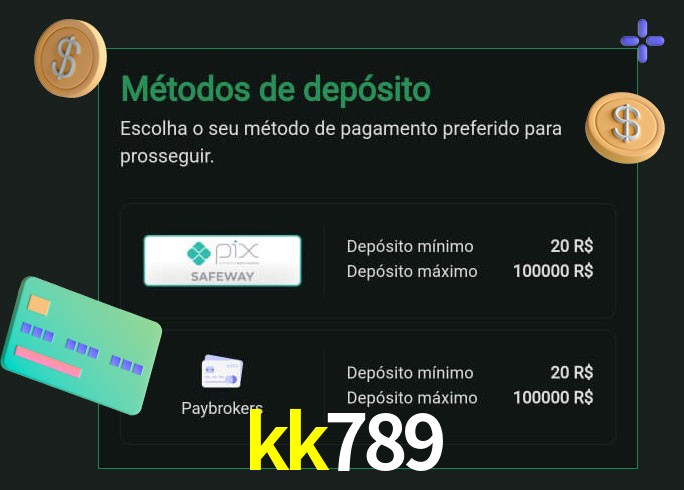 O cassino kk789 oferece uma grande variedade de métodos de pagamento